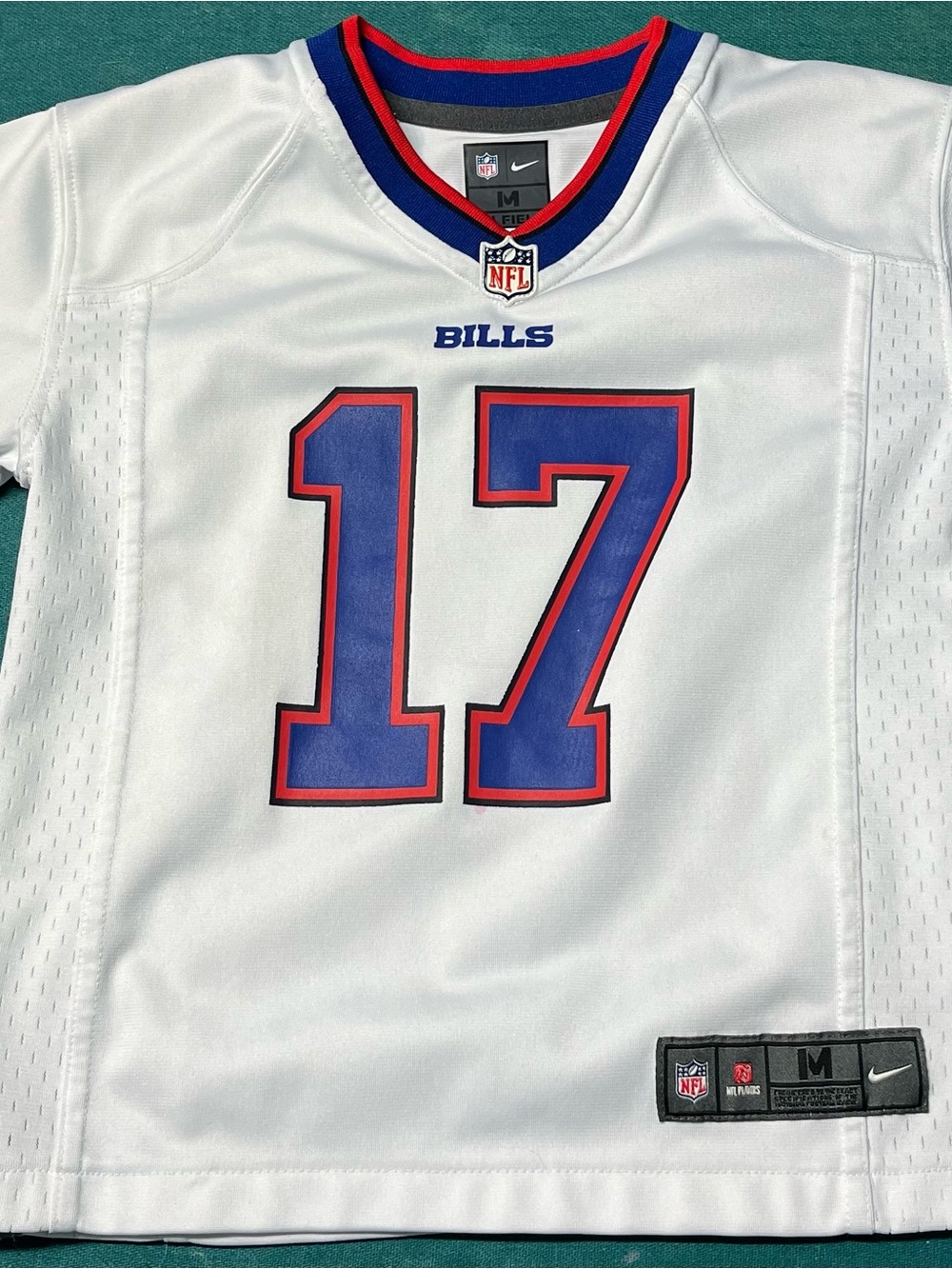 Nike Kids Josh Allen Buffalo Bills White Blue Red #17 Jersey